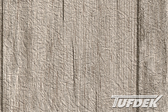 Tufdek Designer Beachwood vinyl decking color sample
